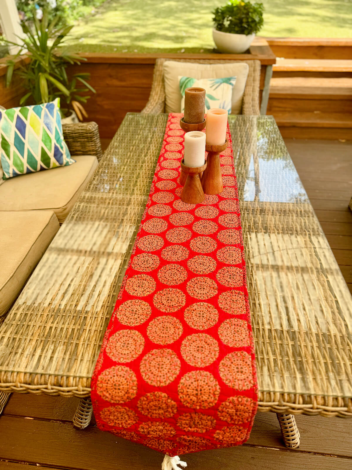 Orange-Rangoli-on-Red-4